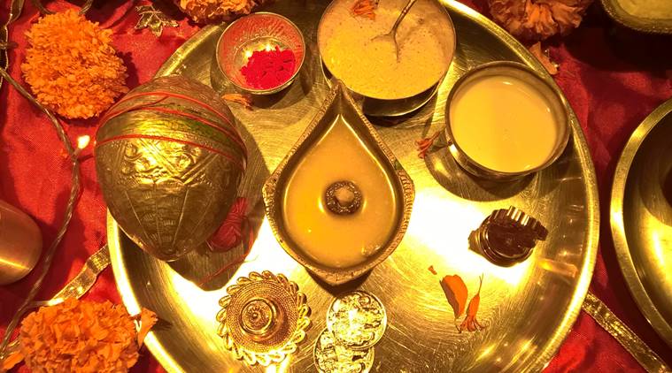 Diwali Puja Thali/Plate