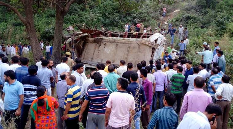 Reasi, Reasi accident, Reasi road mishap, Jammu and kashmir, Reasi 22 killed road mishap, Reasi 30 injured road mishap, Jammu Kashmir accident, J&K accident, J&K road accident, Jammu & Kashmir road accident, Kashmir, Kashmir news, Rajouri road accident, Kashmir rajouri, indian express, India news
