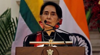 Aung san suu kyi, suu kyi nobel prize, rohingya refugees, myanmar rohingya, suu kyi, indian express news