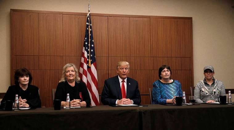 Donald Trump, Bill Clinton, Bill clinton sex scandal, clinton sex scandal, former president clinton, clinton sexual assault, trump attacks clinton, trump lewd comments, trump video, us presidential elections, us presidential debate, world news, indian express, latest news