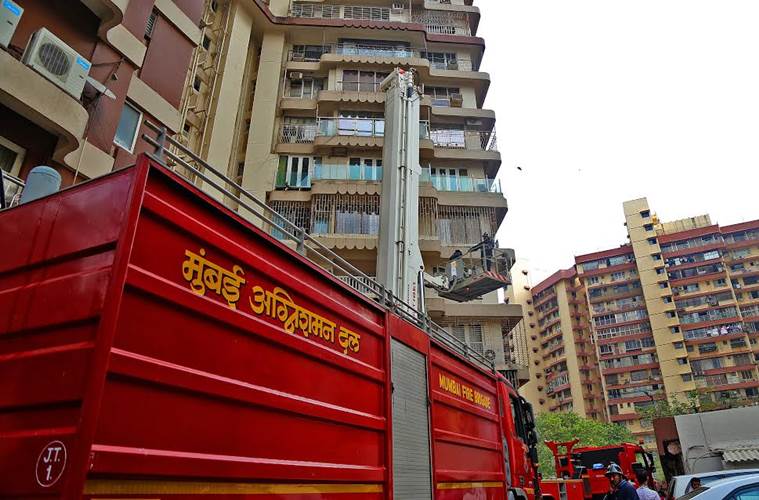 A wing building of Maker tower in Cuffe Parade where a fire broke out on Tuesday morning in Mumbai that killed two. Express photo by Nirmal Harindran, 18th october, 2016, Mumbai.