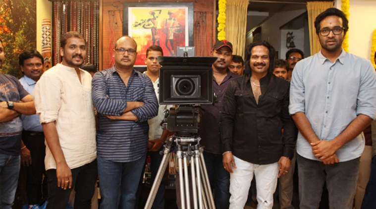 Luckkunnodu movie crew at the shooting set