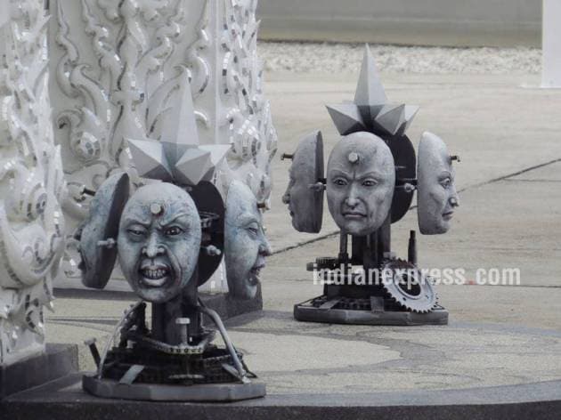wat rong khun, thailand white temple, chiang rai temple, wat rong khun thailand, wat rong khun chiang rai, Chalermchai Kositpipat, indian express, indian express news
