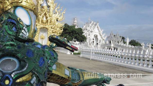 wat rong khun, thailand white temple, chiang rai temple, wat rong khun thailand, wat rong khun chiang rai, Chalermchai Kositpipat, indian express, indian express news