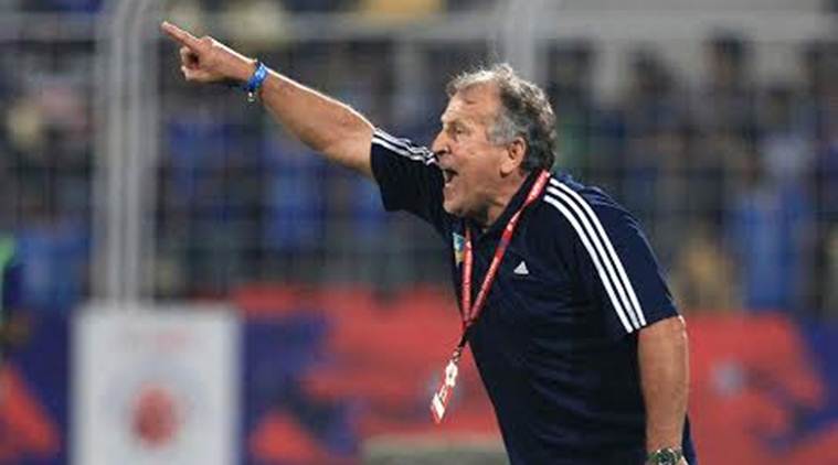 FC Goa coach Zico reacts during match 46 of the Indian Super League (ISL) season 2 between FC Goa and NorthEast United FC held at the Jawaharlal Nehru Stadium, Fatorda, Goa, India on the 25th November 2015. Photo by Vipin Pawar / ISL/ SPORTZPICS