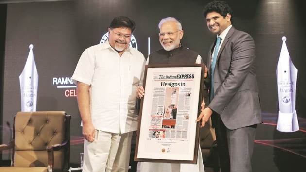 narendra modi, ramnath goenka awards, journalism awards, modi on media, modi on journalism, modi speech at RNG awards, modi at RNG awards, RNG awards, india news, indian express,