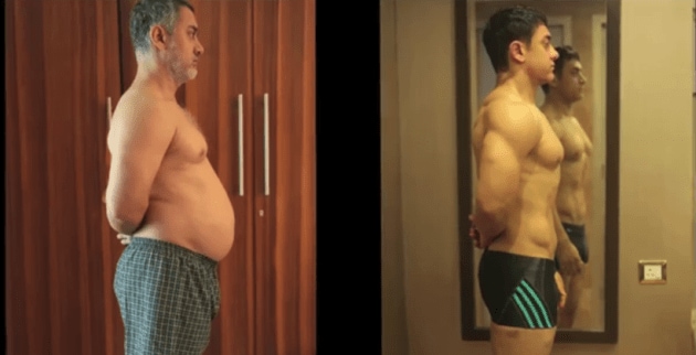 Aamir Khan fat to fit transformation, Aamir Khan transformation, Aamir Khan Mahavir Singh Phogat, Aamir Khan role in Dangal, Aamir Khan weigt gain,