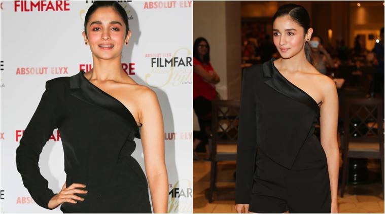 alia bhatt black and white dress