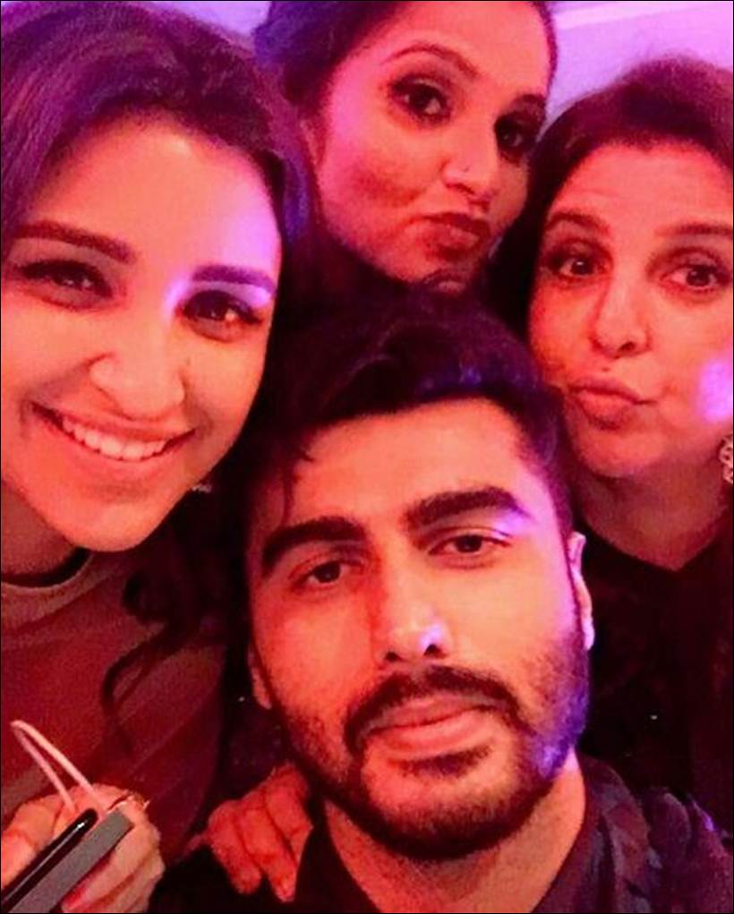 arjun kapoor, sania mirza, parineeti chopra, farah khan