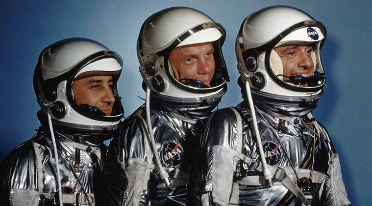 NASA, NASA exhibit, NASA astronauts, Buzz Aldrin, Jim Lovell, NASA news, tech news, science news, latest news, indian express