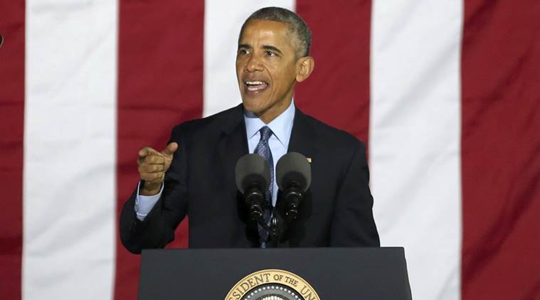 U.S. President Barack Obama speaks during a campaign event for U.S. Democratic presidential nominee Hillary Clinton in Philadelphia, Pennsylvania, U.S. November 7, 2016. REUTERS/Carlos Barria
