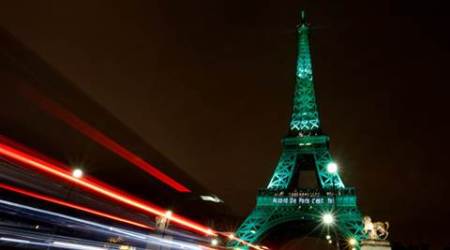 paris, paris climate change, climate change, paris climate change deal, Eiffel Tower, Eiffel Tower gree, green Eiffel Tower, latest news, latest world news