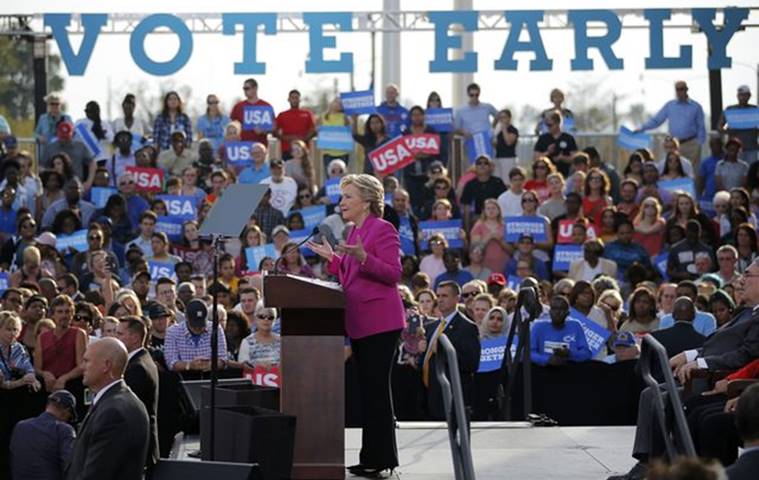 Hillary Clinton, Clinton campaign, Barack obama, Obamas, first lady Michelle Obama, US elections 2016, US presidential elections, Donald Trump, republican trump, Hillary Clinton, democratic clinton, US presidential candidates, world news, indian express