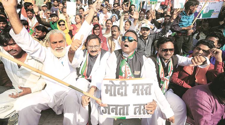 congress, uttar pradesh congress, luckn ow rally, lucknow congress, bharat bandh, aakrosh diwas, raj babbar, indian express news, india news