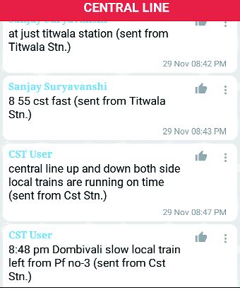 A conversation between a commuter and a CST user.