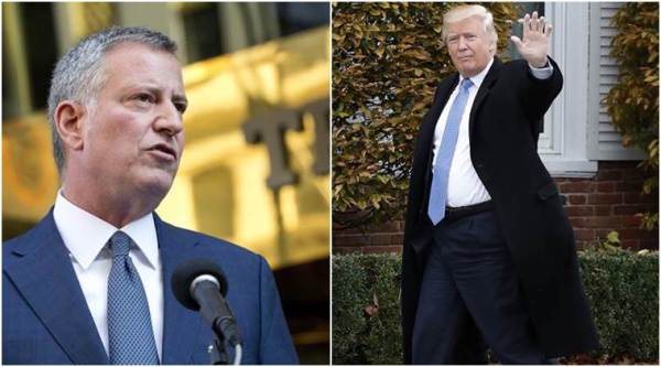 Donald Trump, Trump, Bill de Blasio, de Blasio, New York mayor, Trump New York mayor, Trump de Blasio, Trump immigration policies, latest news, indian express