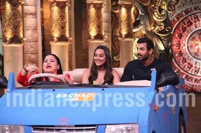 force 2. john abraham, sonakshi sinha, bharti singh, comedy nights bachao tazaa