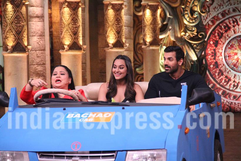 force 2. john abraham, sonakshi sinha, bharti singh, comedy nights bachao tazaa