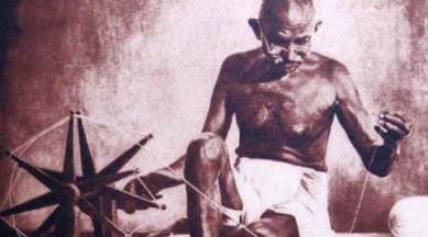 Gandhi, Mahatma Gandhi, Gandhi charkha, Gandhi spinning wheel, Gandhi charkha photograph, Gandhi freedom movement, Gandhi charkha photograph TIME magazine, Indian Express, India news
