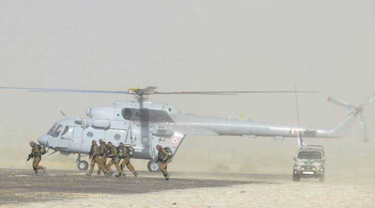 indian army, army helicopter exercise, heliborne operation, heliborne exercise, indian army rajasthan, army in rajasthan, heliborne exercise rajasthan, india news