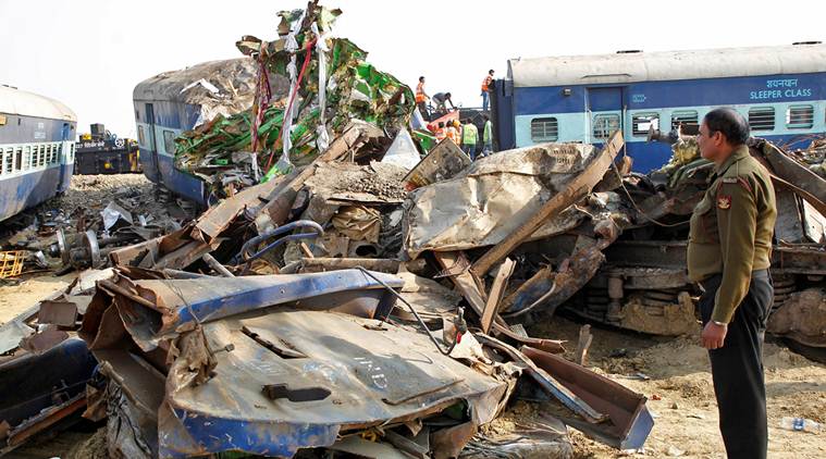 indore patna express, train accident, kanpur, patna indore express, train accident today, derailment, train derailment, patna train   derailed, india news, indian express