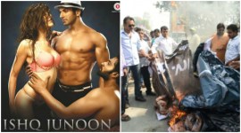ishq junoon, shiv sena, ishq junoon controversy, shiv sena Jitendra Janawale, ishq junoon threesome, ishq junoon bollywood film, ishq junoon poster controversy, ishq junoon poster, ishq junoon release, ishq junoon cst, bollywood news, indian express, indian express news
