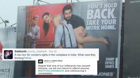 ranveer singh, ranveer singh jack and jones, ranveer singh befikre, befikre, jack and jones sexist ad, #dontholdback, don't hold back, take our work home, stereotyping in ads, ola cabs, nando's, indian express, indian express news