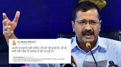 arvind kejriwal, mahesh sharma, arvind kejriwal mahesh sharma twitter war, arvind kejriwal twitter, demonetisation, demonetisation twitter arvind kejriwal, indian express, indian express news