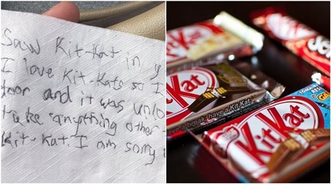 Man breaks into car, steals chocolate and leaves a note that says ‘I am sorry and hungry’