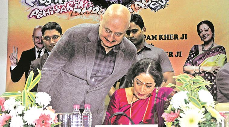 Anupam and Kirron Kher at the Panjab University Alumni Association meet. Sahil Walia