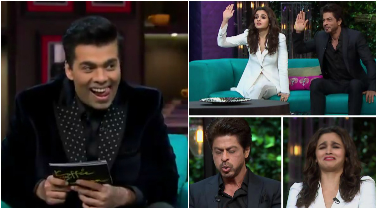 Casual Expressions of Karan Johar, Shah Rukh Khan and Alia Bhatt (The Indian Express)