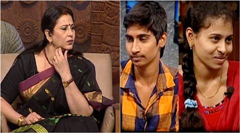 geetha lashes at lgbtq couple, geetha lgbtq couple zee telugu tv, actress geetha, Bathuku Jataka Bandi, lgbtq couple harassed by telugu actor geetha, indian express, indian express news