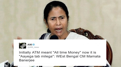 Demonetisation effect: Mamata Banerjee’s new definition for ATM has Twitterati in splits!