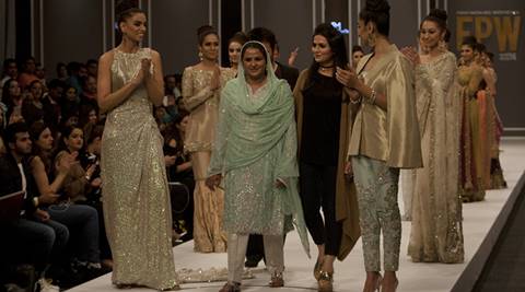 gangrape survivor fashion show, rape survivor fashion show, pakistan rape victim, pakistan rape victim fashion show, Mukhtar Mai, Mukhtar Mai fashion show, Mukhtar Mai fashion show walk, Pakistan rape victim, Pakistan rape victim fashion show, fashion show, pakistani women, karachi, Pakistan, Indian express news, World news