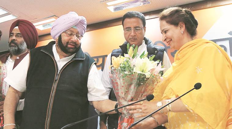 Navjot kaur, punjab congress, navjot singh sidhu, sidhu wife, sidhu wife joins congress, punjab elections, punjab polls, punjab congress navjot kaur, navjot kaur joins congress, congress sidhu wife, india news, indian express news