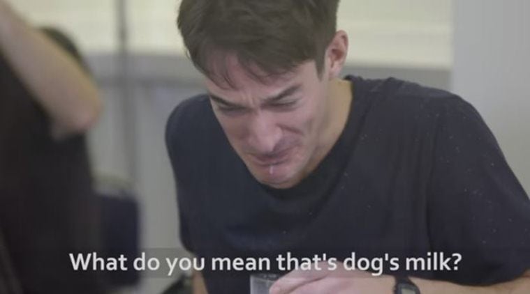 peta, peta uk, peta dog milk video, peta dog milk prank, different types of milk, animal milk, peta animal milk campaign, viral video, trending video, latest news, indian express