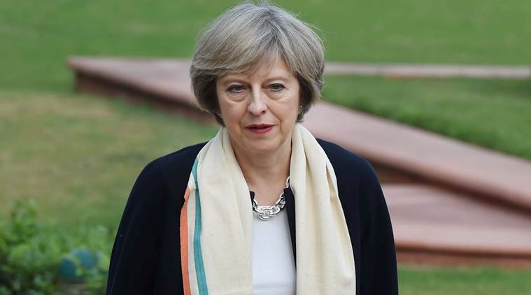 British PM, V in india, theresa may, may in india, karnataka village, may modi, may modi meeting, indian express news, india news