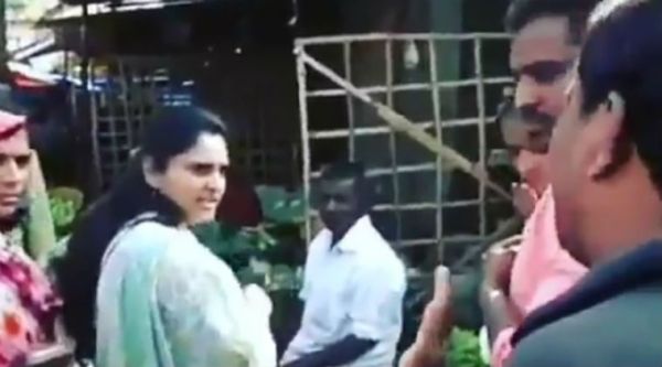 Ramya was heckled during her visit to a farmer's market in Mandya