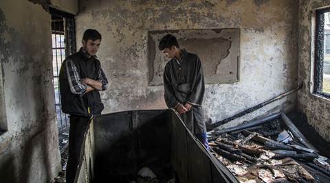 kashmir, kashmir schools fire, j&k school fire, j&k schools, jammu and kashmir schools, j&k schools burnt, bandipore school burnt, amnesty on j&k school burning, indian express news