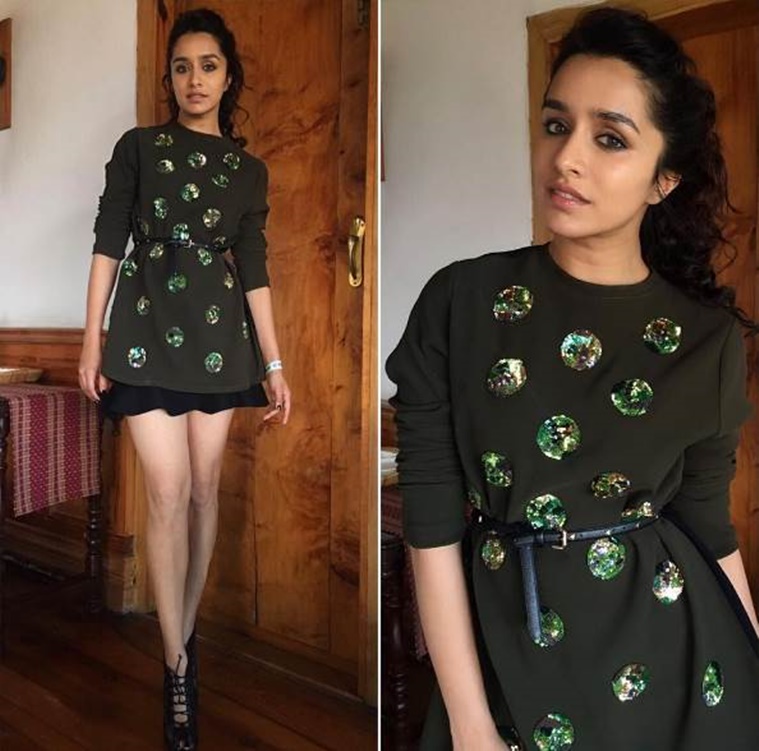 Shraddha Kapoor in a Sanchita top and a skirt from Zara. (Source: Instagram/Sanam Ratansi) 