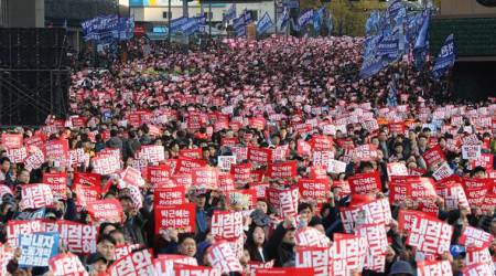 South Korea, Seoul, South Korea protests, Seoul protests, Park Guen-hye, South Korea mass rally, South Korea president, President ouster, President Park Geun-hye, world news, indian express