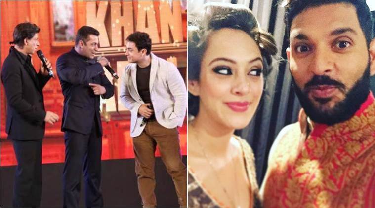 yuvraj Singh, yuvraj Singh wedding pics, yuvraj Singh wedding first pics, Hazel Keech, yuvraj Singh reception, yuvraj Singh reception guest, yuvraj Hazel, yuvraj Singh guests, yuvraj Hazel reception guests, Shah Rukh Khan, Salman khan, Aamir khan, Hazel Keech yuvraj Singh, entertainment news, indian express, indian express news
