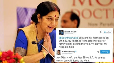 Best wedding gift: Sushma Swaraj helps Jodhpur man tie knot with his fiancée from Karachi