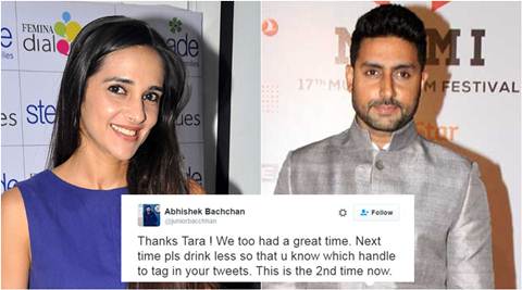 Tara Sharma tagged Abhishek Bachchan’s parody account again and got a hilarious response!