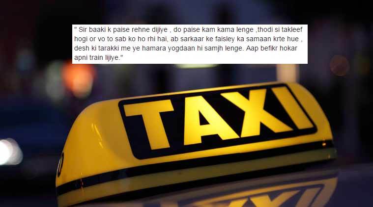 The guy had no money and the cab driver's response to that was brilliant. 