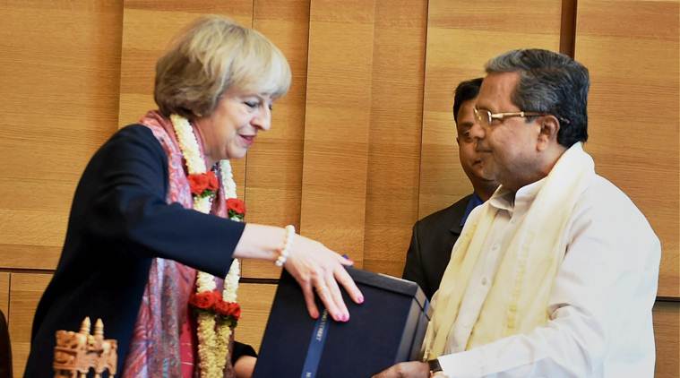 Theresa May, Karnataka, Siddaramaiah, Theresa May India, India Theresa May, PM Modi, Narednra Modi, UK India, India UK, India news