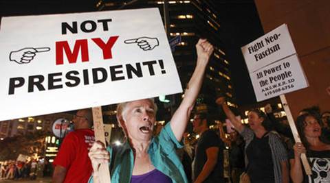 donald trump, anti trump protest, US presidnetial elections, US elections, US trump, trump protest, president elect donald trump, latest news, indian express, world news