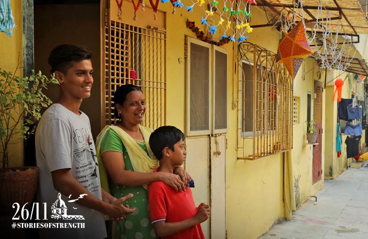 Shruti, with her two sons Rohan and Atharva. Express Photo/Nirmal Harindran