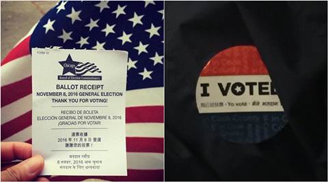 US elections ballot receipts had ‘Thank You’ note in Hindi, and Indians are all excited!