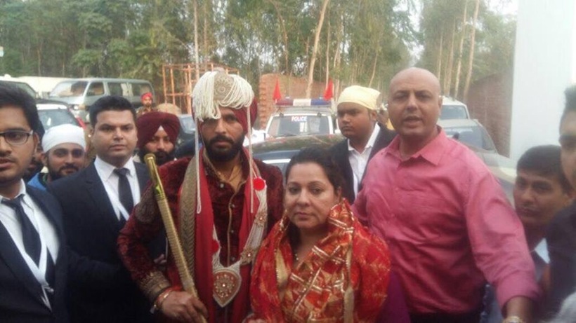 The Gurudwara wedding, true to its tradition, was simple and modest. (Express photo by Nitin Sharma)